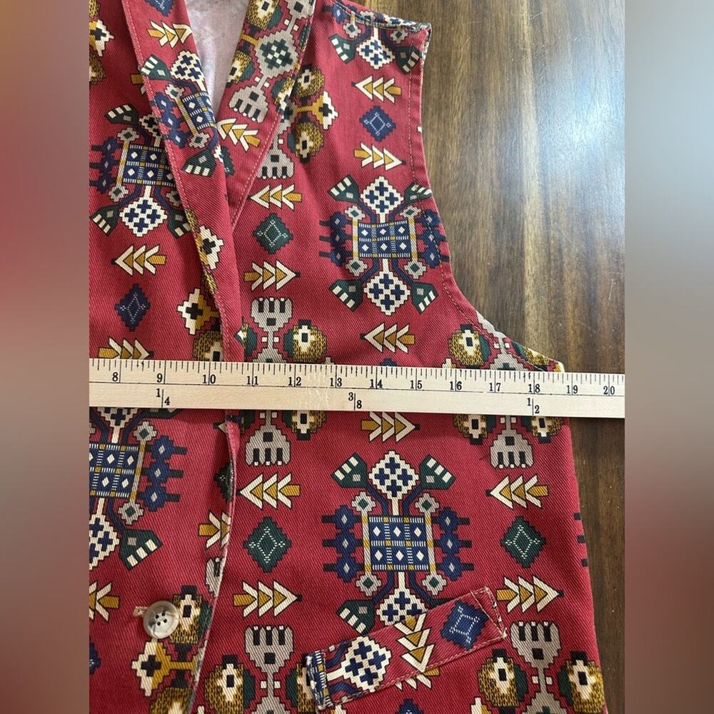 Norm Thompson Made in USA Cotton Vest Skirt Set Size Large/14 South Western - Picture 6 of 15